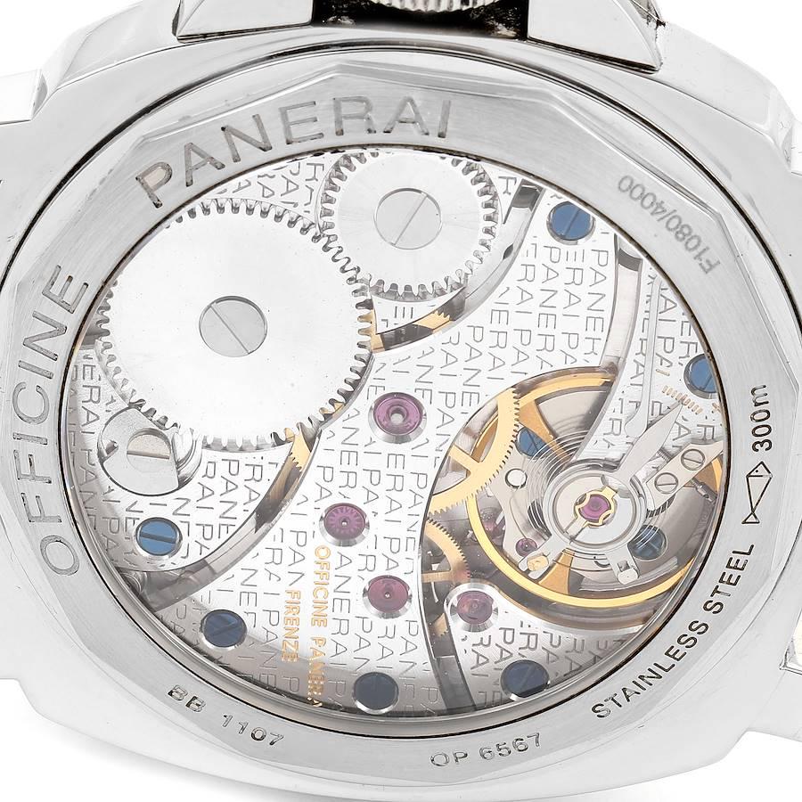 Panerai Luminor Marina Weiße Herrenuhr mit Zifferblatt PAM00113 Boxpapiere im Angebot 2
