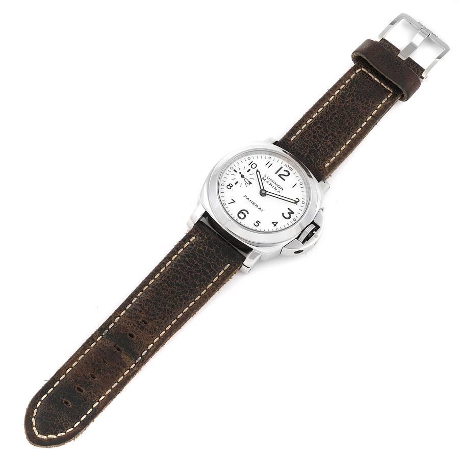 Panerai Luminor Marina Weiße Herrenuhr mit Zifferblatt PAM00113 Boxpapiere im Angebot 4