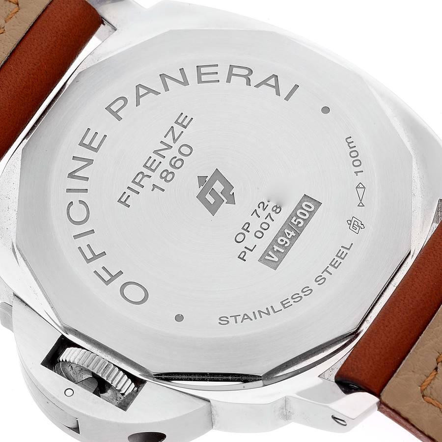 Panerai Luminor Marina White Dial Steel Mens Watch PAM00660 Box Card In Excellent Condition In Atlanta, GA