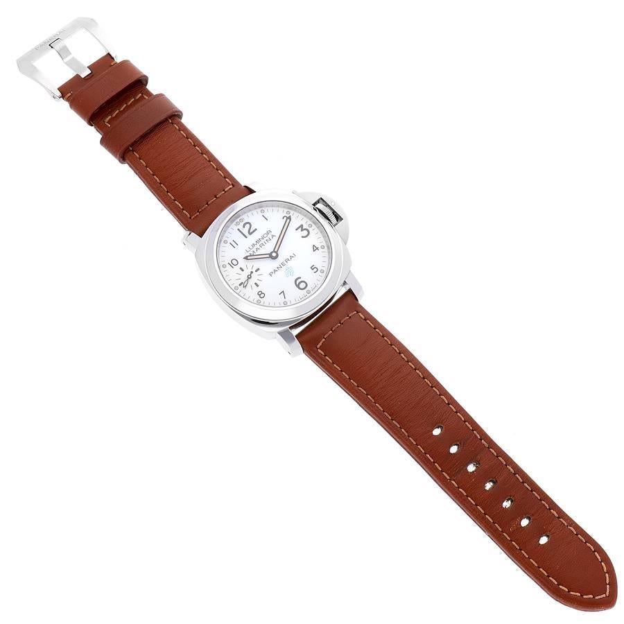Panerai Luminor Marina Weißes Zifferblatt Stahl Herrenuhr PAM00660 Box Card 5