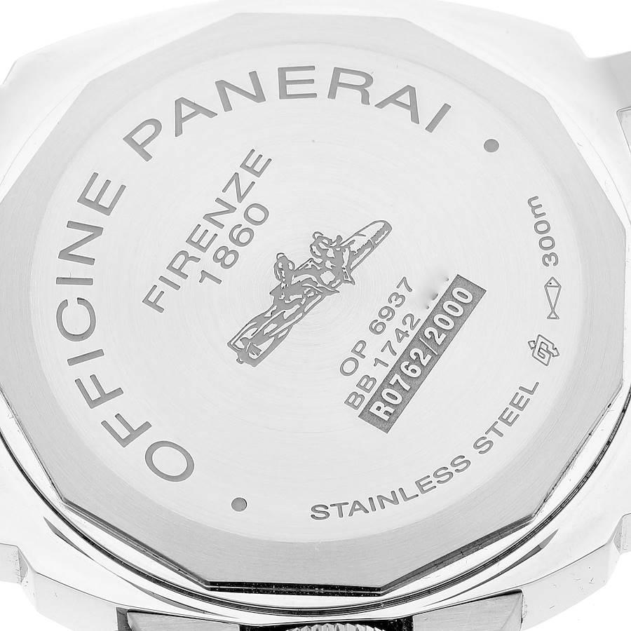 Panerai Luminor Marina 8 Days LE Steel Mens Watch PAM00590 Box Papers In Excellent Condition For Sale In Atlanta, GA