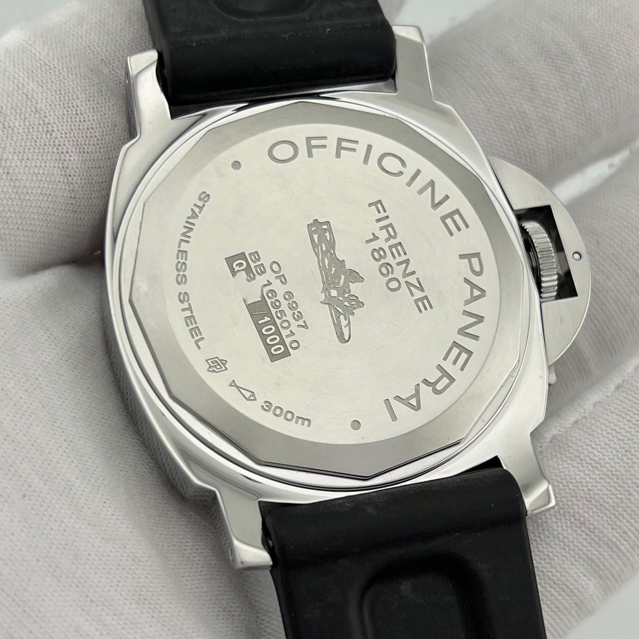 Panerai Luminor Marina 8 Days PAM 590 PAM00590 44mm Cadran noir Acier inoxydable en vente 5