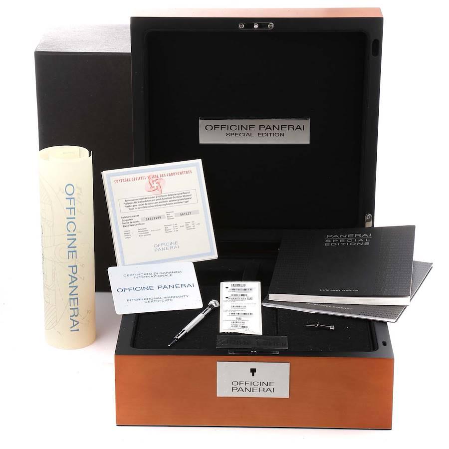 Panerai Luminor Marina Acciaio Stahl-Herrenuhr PAM00463 mit Box und Papieren im Angebot 7