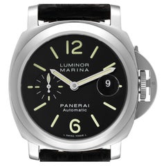 Panerai Luminor Marina Automatic 44mm Steel Mens Watch PAM00104 Box Card