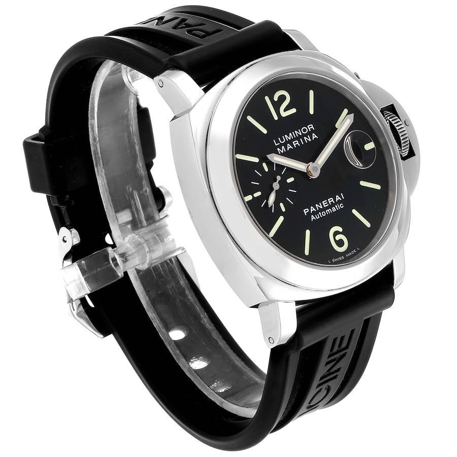 Panerai Luminor Marina Automatic Steel Men’s Watch PAM00104 Box Papers In Excellent Condition For Sale In Atlanta, GA