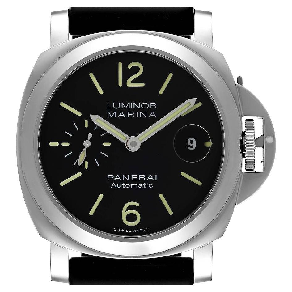 Panerai Luminor Marina Automatic Steel Mens Watch PAM01104 Box Papers For  Sale at 1stDibs