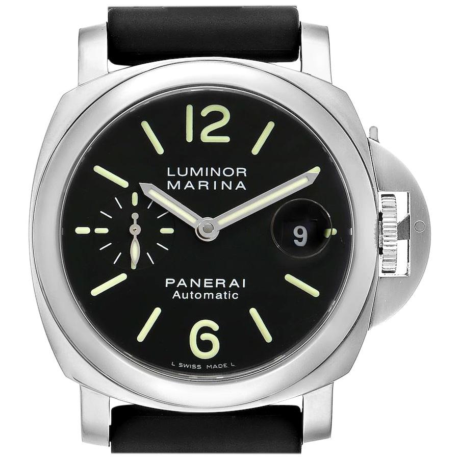 Panerai Luminor Marina Automatic Steel Men’s Watch PAM00104 Box Papers For Sale
