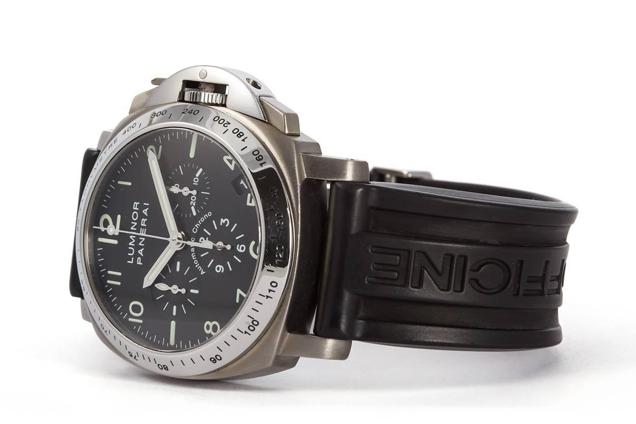 Moderne Panerai Luminor Marina Chronographe PAM 74 Zenith Movement 40mm titane