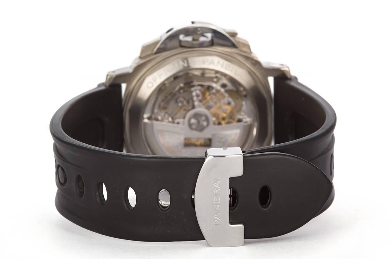 Panerai Luminor Marina Chronographe PAM 74 Zenith Movement 40mm titane Excellent état à Tustin, CA