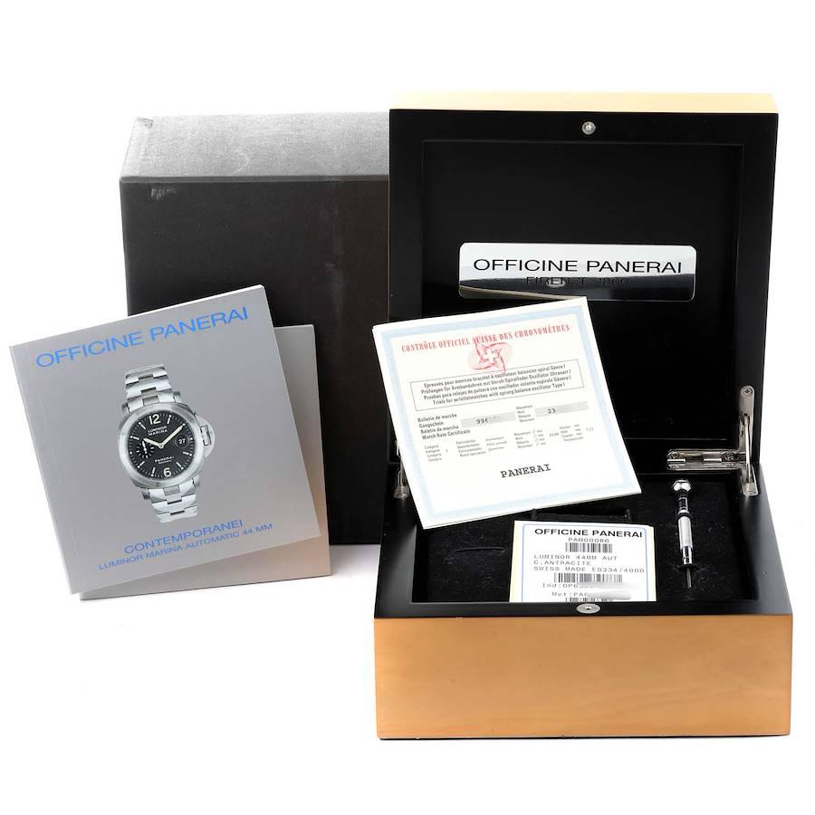 Panerai Luminor Marina Firenze Steel Men's Watch PAM00086 Box Papers For Sale 6