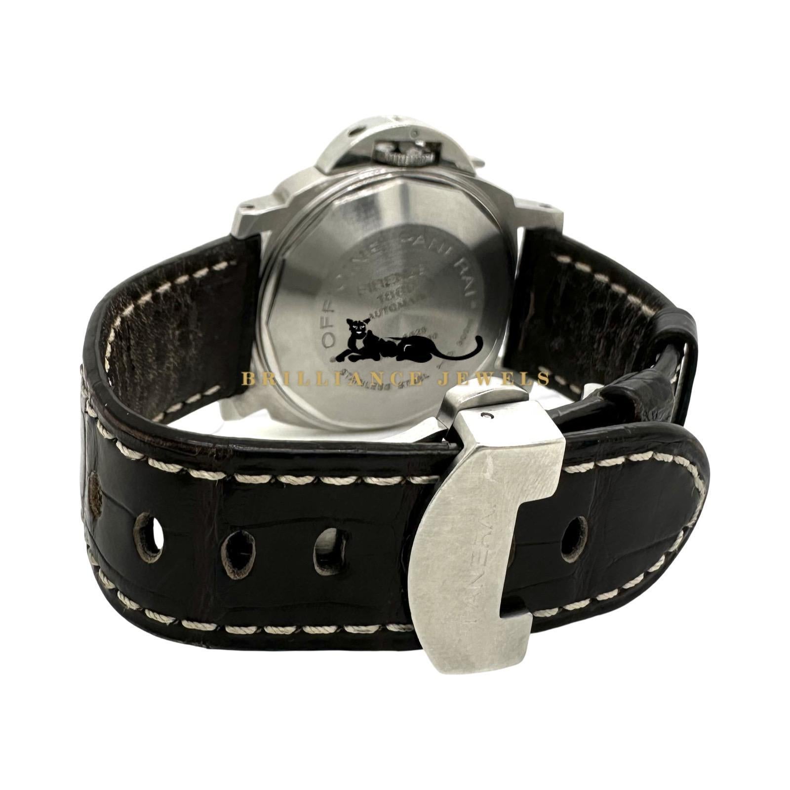 Brand: Panerai
Model: Luminor Marina
Model Number: PAM00048
Dial: Black
Material: Stainless Steel
Case Size: 40mm
Bracelet: Leather
Box & Papers: No
Year: Unknown