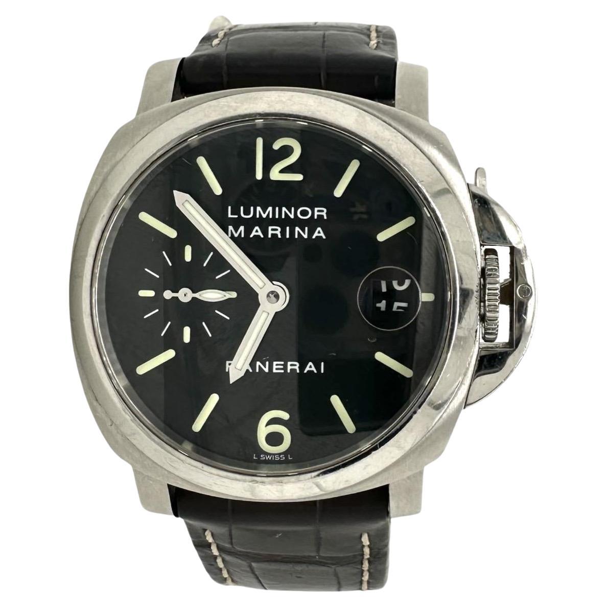 Panerai Luminor Marina PAM00048 Stainless Steel Black Dial 40 mm Watch