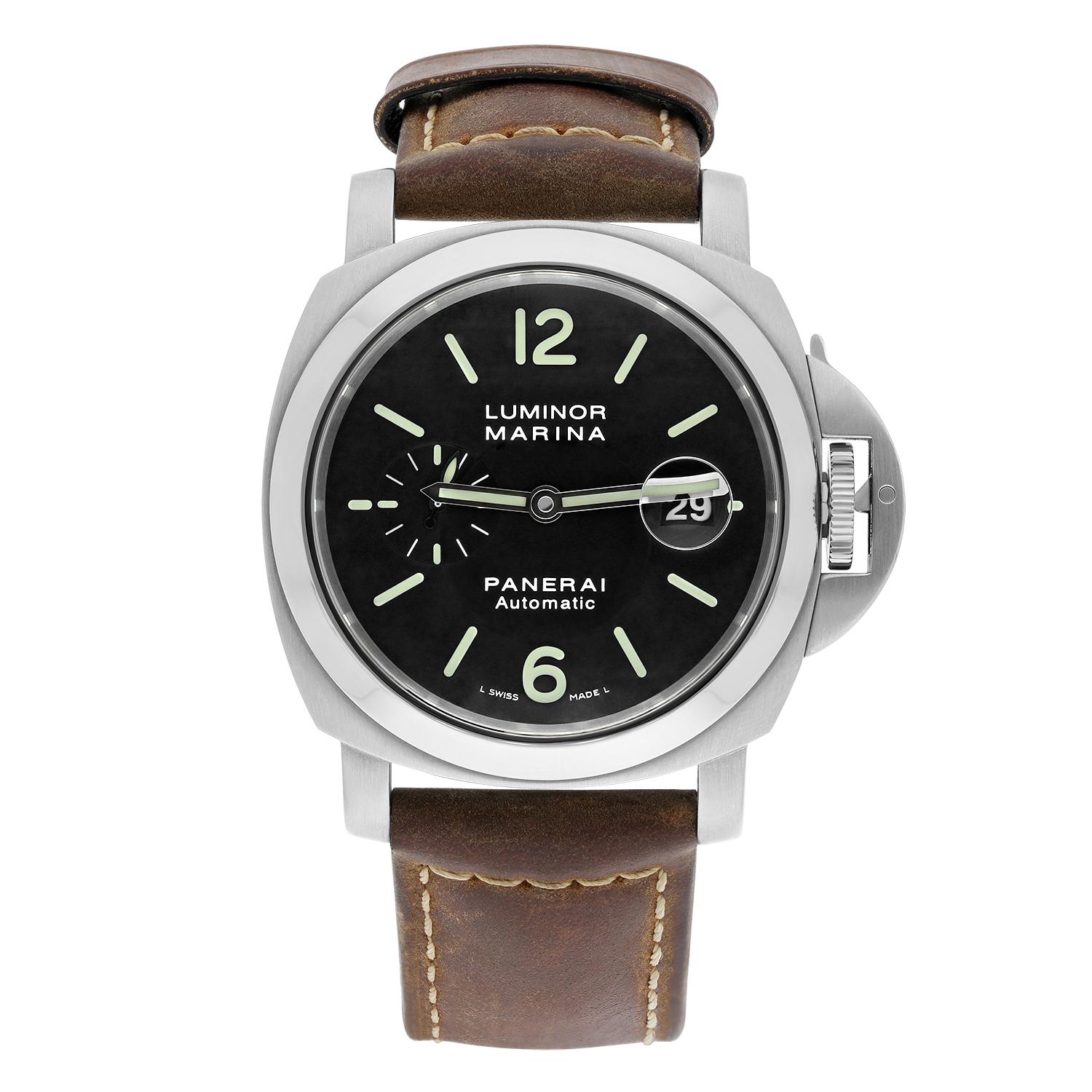 Panerai Luminor Marina PAM00104 Small Second Date Automatic Men's Watch

This watch has been professionally polished, serviced and does not have any visible scratches or blemishes. It is a genuine Panerai which has been inspected to verify