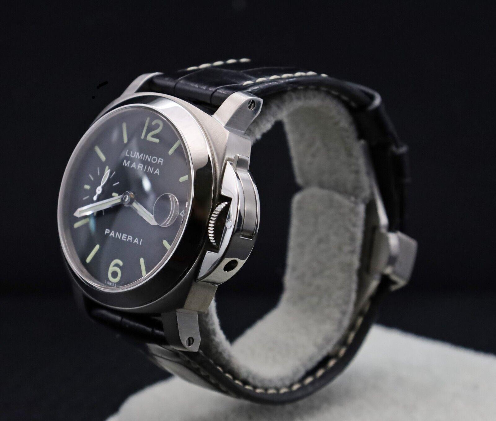 Panerai Luminor Marina PAM00104 Montre automatique pour hommes en acier inoxydable Pour hommes en vente