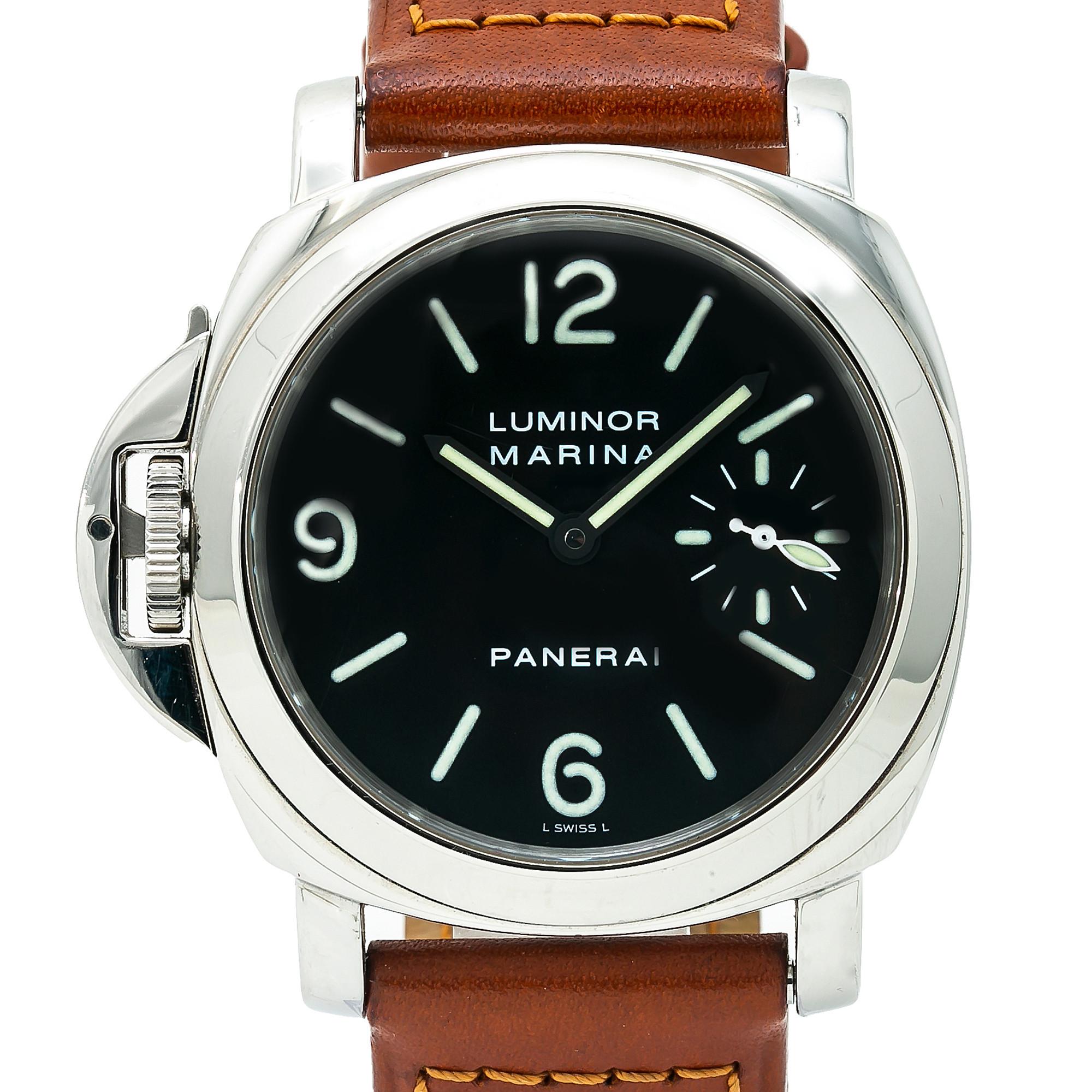 Panerai Luminor Marina PAM00115, Black Dial, Certified For Sale 1