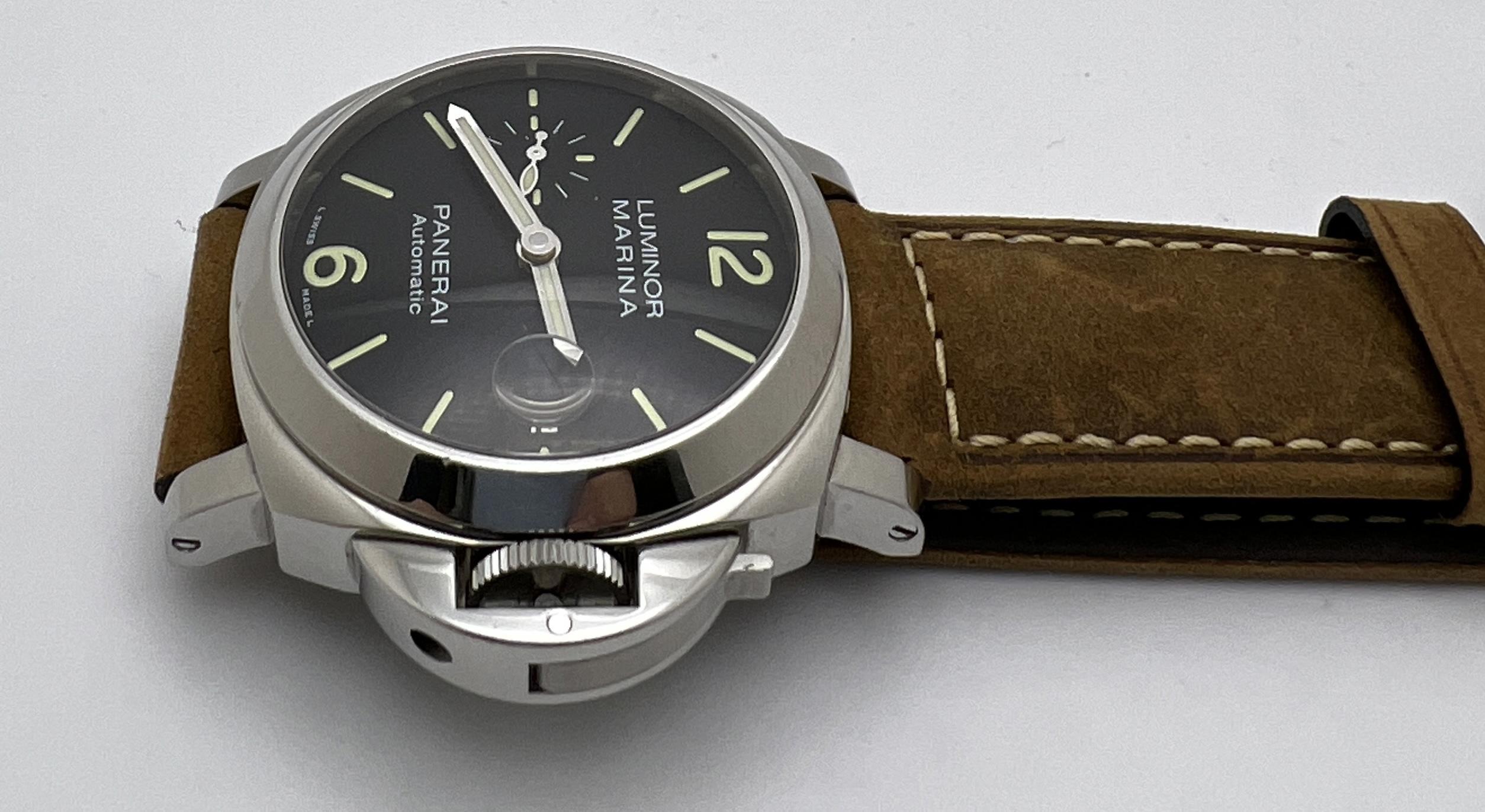 De los hombres Reloj automático Panerai Luminor Marina PAM01048 de acero inoxidable para hombre en venta