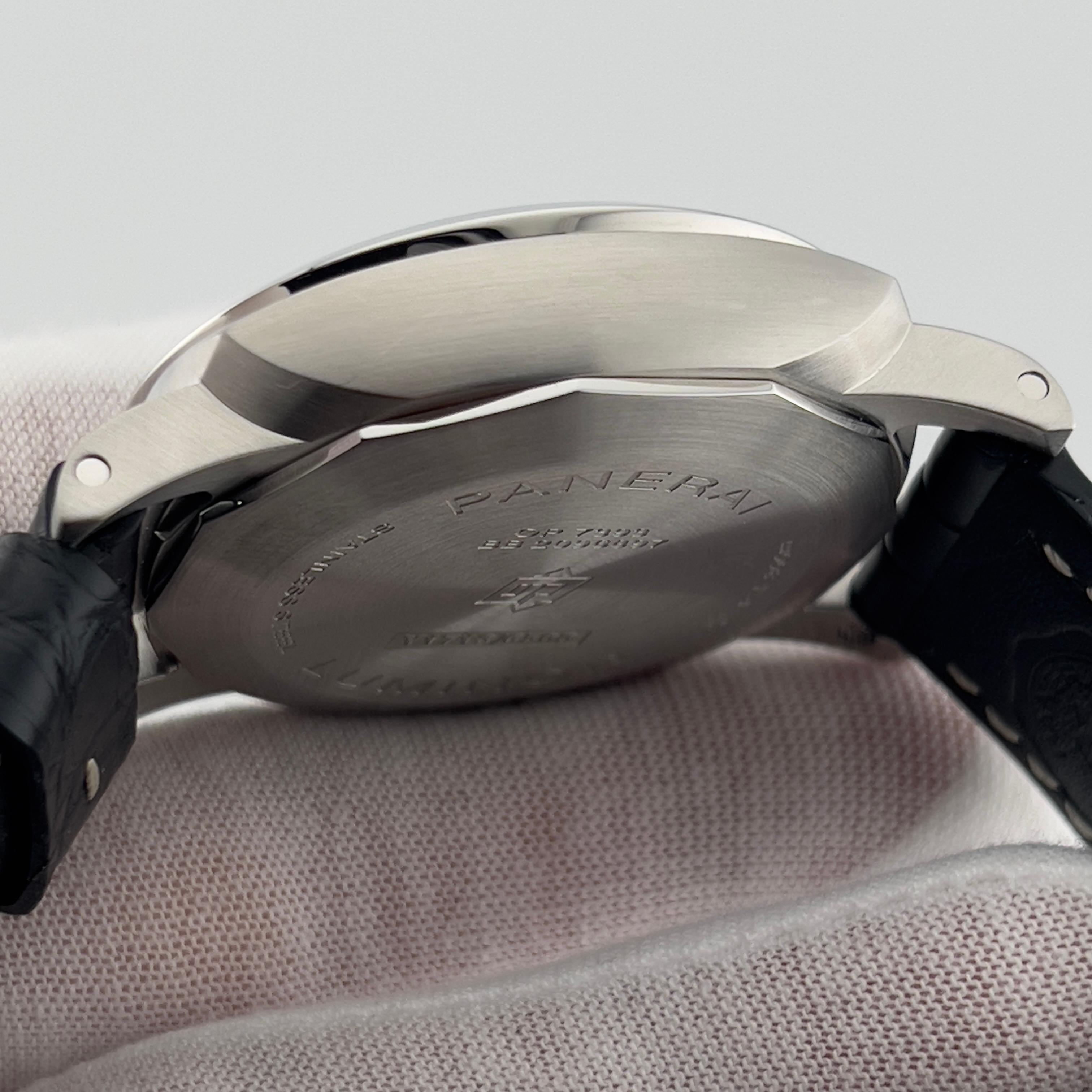  Panerai Luminor Marina PAM01312 PAM 1312 Bracelet en cuir inoxydable 44mm Boîte papier Pour hommes 