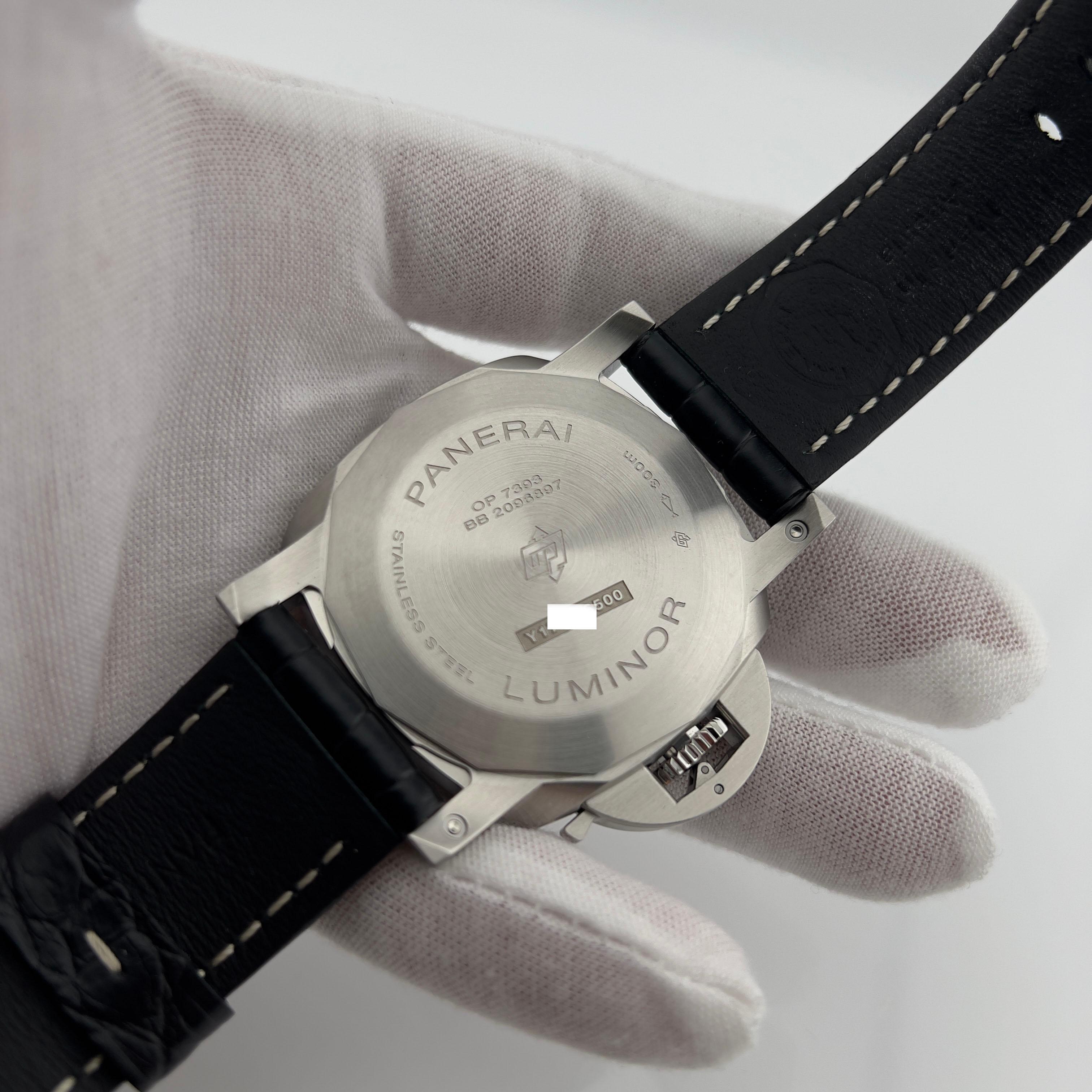 Panerai Luminor Marina PAM01312 PAM 1312 Bracelet en cuir inoxydable 44mm Boîte papier 2