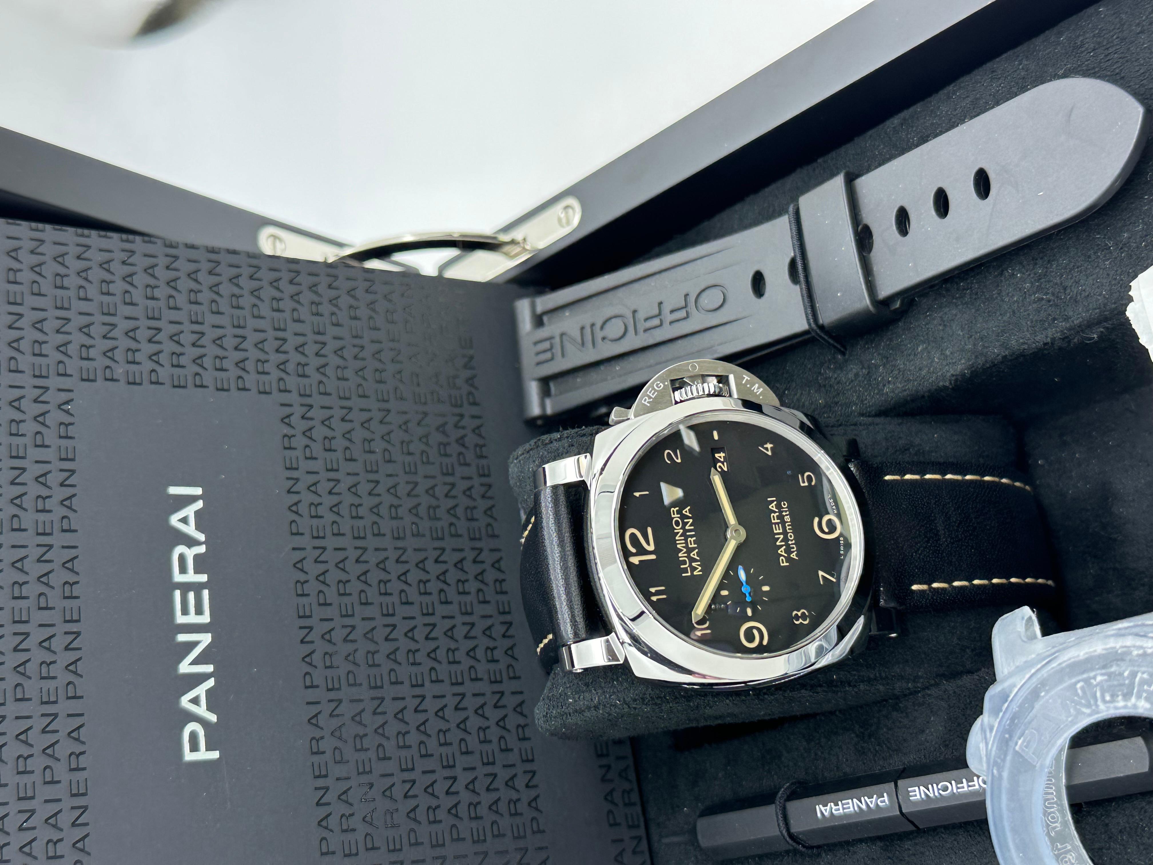 Panerai Luminor Marina PAM01359 PAM 1359 1950 Stainless Steel Box Paper In Excellent Condition For Sale In San Diego, CA