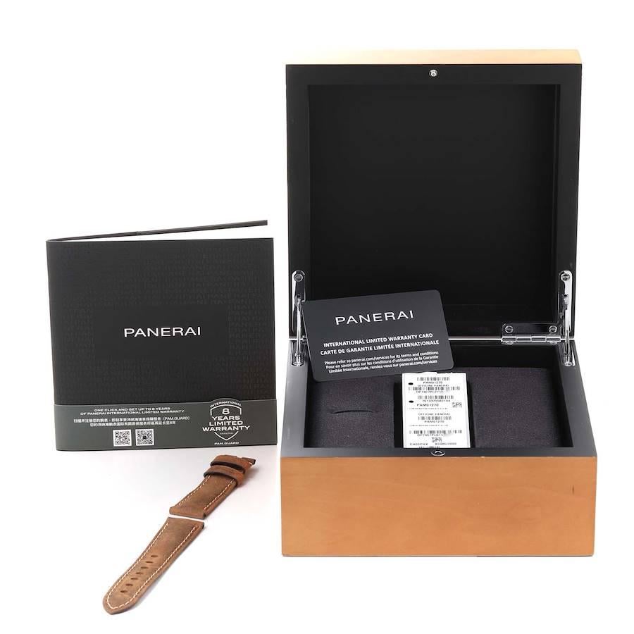 Panerai Luminor Marina Quaranta Stahl-Herrenuhr PAM01270 mit blauem Zifferblatt und Karton 8