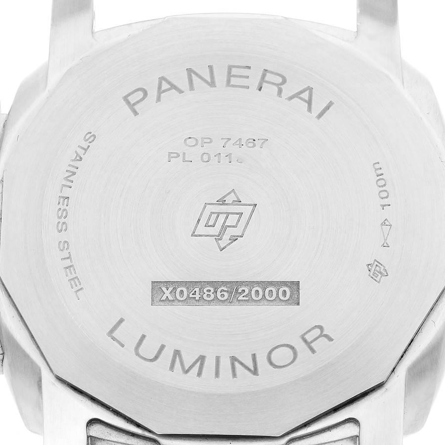 Panerai Luminor Marina Quaranta Stahl-Herrenuhr PAM01270 mit blauem Zifferblatt und Karton 3