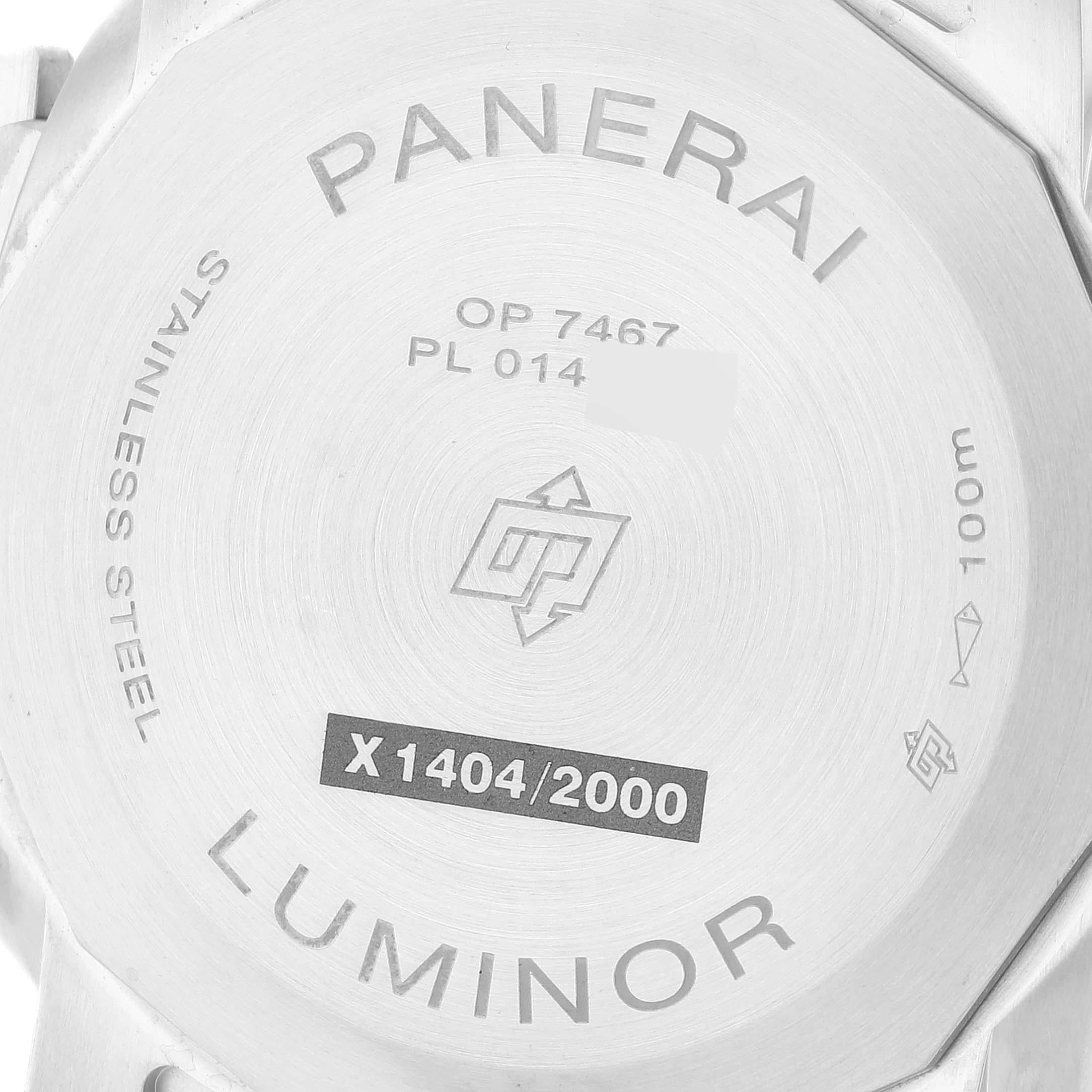 Panerai Luminor Marina Quaranta Steel Mens Watch PAM01272 Box Card In Excellent Condition In Atlanta, GA