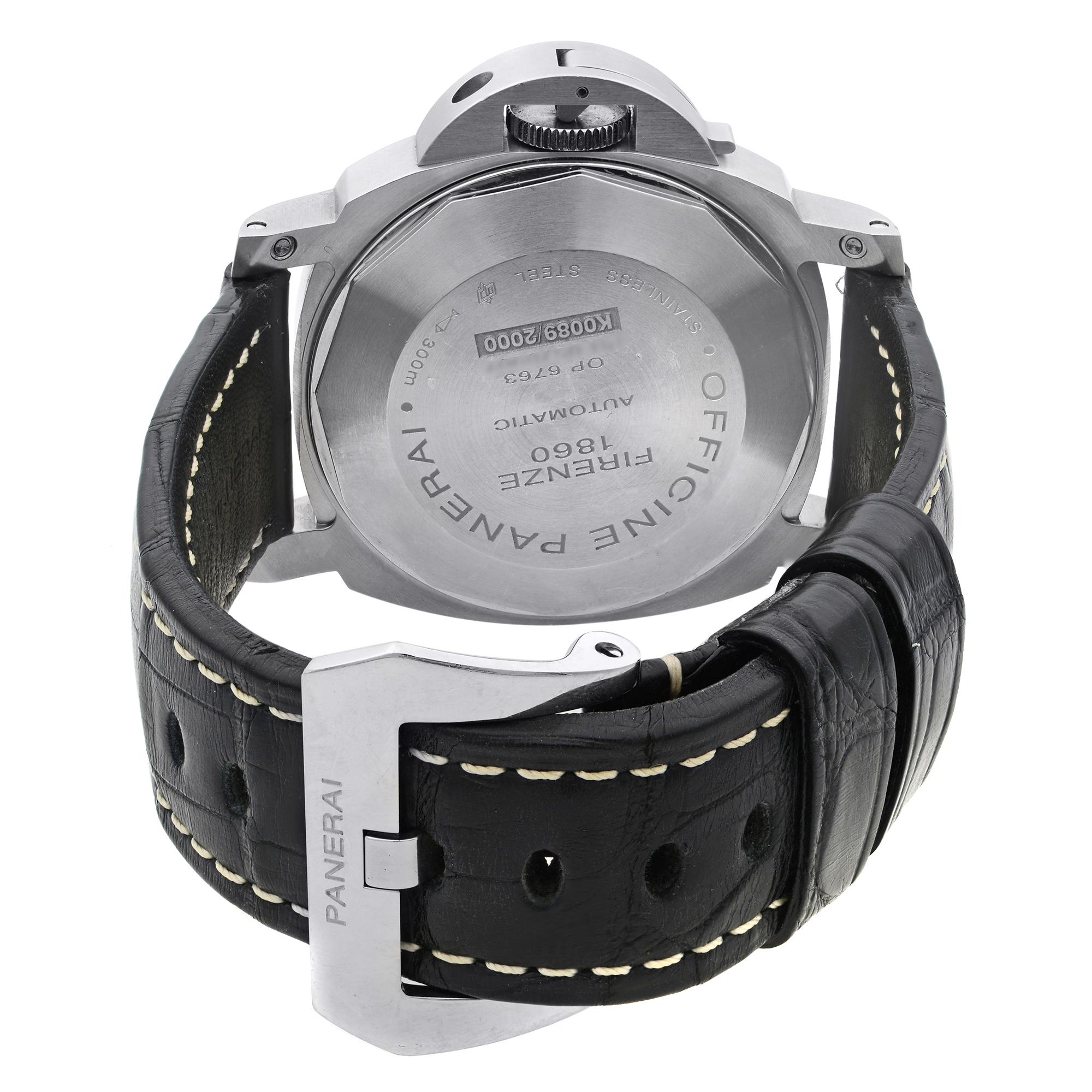 Panerai Luminor Marina Stainless Steel Black Dial Automatic Men's Watch PAM00104 2