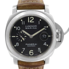 Panerai Luminor Marina Steel Black Dial Mens Automatic Watch PAM00164