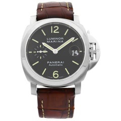 Panerai Luminor Marina Steel Black Dial Automatic Men's Watch PAM00048