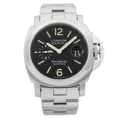 Used Panerai Luminor Marina Steel Black Dial Automatic Men's Watch PAM00104