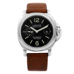 Panerai Luminor Marina Steel Black Dial Automatic Men's Watch PAM00104