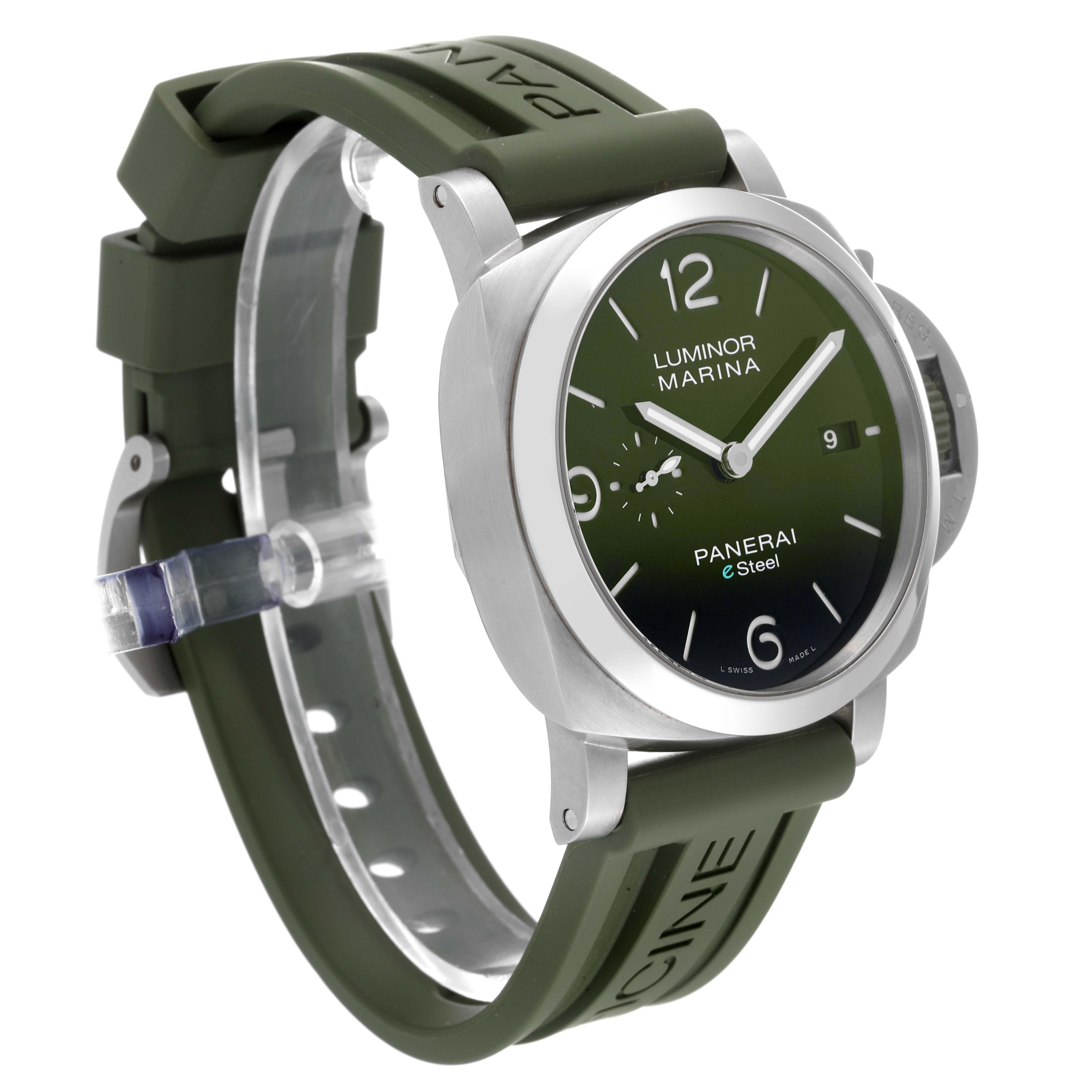 Reloj para caballero Panerai Luminor Marina Verde Smeraldo Acero PAM01356 Tarjeta de caja 1
