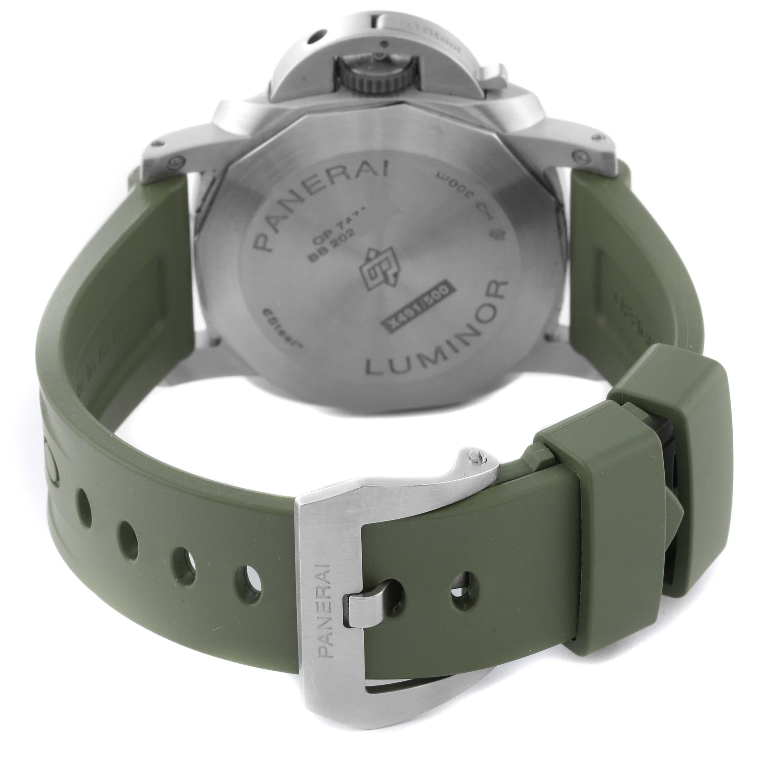 Reloj para caballero Panerai Luminor Marina Verde Smeraldo Acero PAM01356 Tarjeta de caja 3