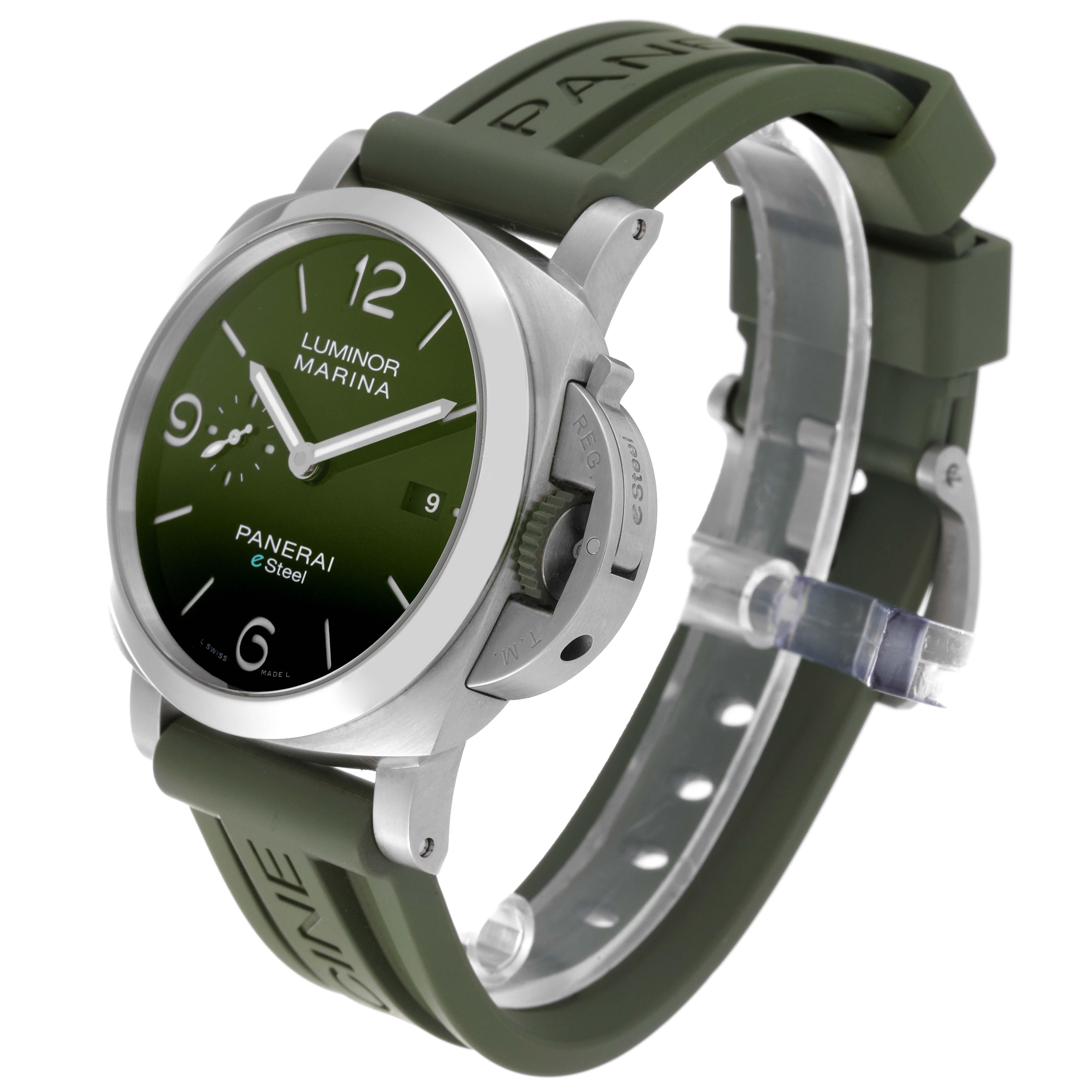 Reloj para caballero Panerai Luminor Marina Verde Smeraldo Acero PAM01356 Tarjeta de caja 4
