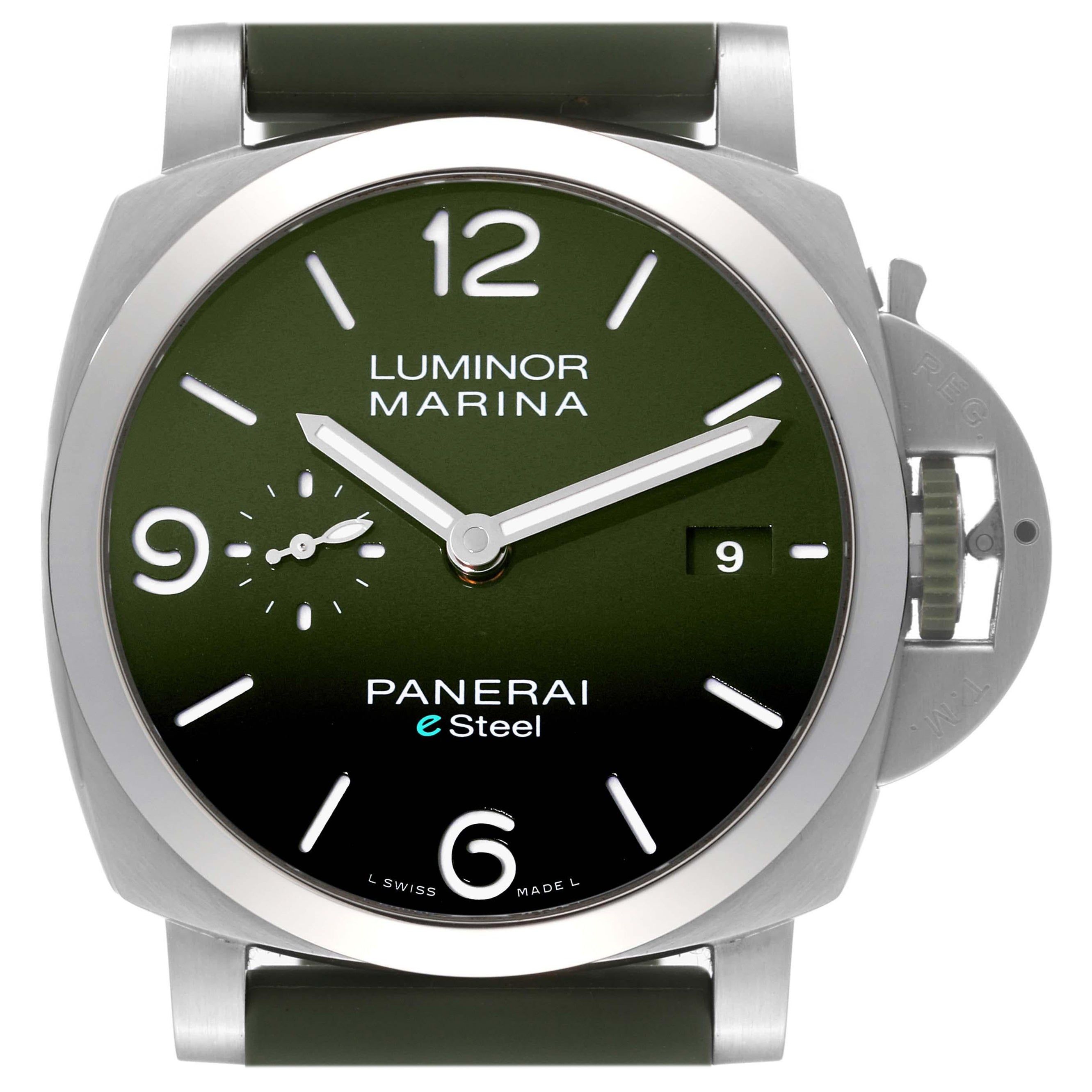 Reloj para caballero Panerai Luminor Marina Verde Smeraldo Acero PAM01356 Tarjeta de caja