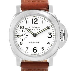 Panerai Luminor Marina weißes Zifferblatt Uhr PAM00003 Box Papiere