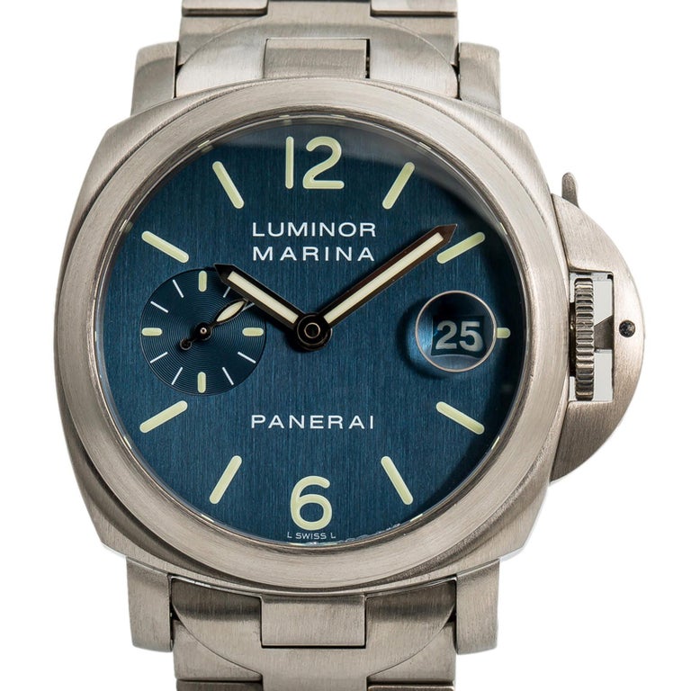 Panerai Luminor Marina PAM00120, Blue Dial Certified Authentic For Sale ...