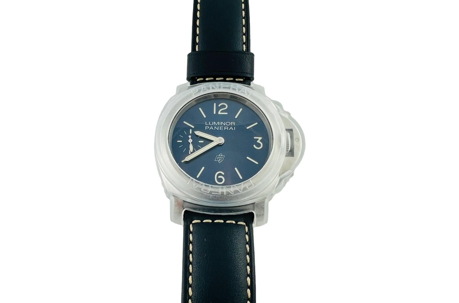 Panerai Luminor Men's Watch PAM 1085 Full Set Blue Dial #15776 For Sale 2