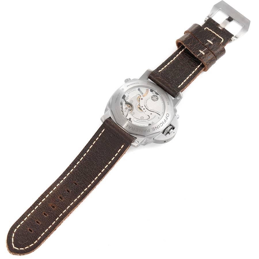 Panerai Luminor Monopulsante Left Handed Titanium Watch PAM00345 Box Papers For Sale 1