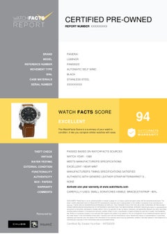 Panerai Luminor PAM00023, Black Dial, Certified and Warranty