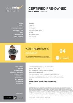 Panerai Luminor PAM00029, Black Dial, Certified and Warranty