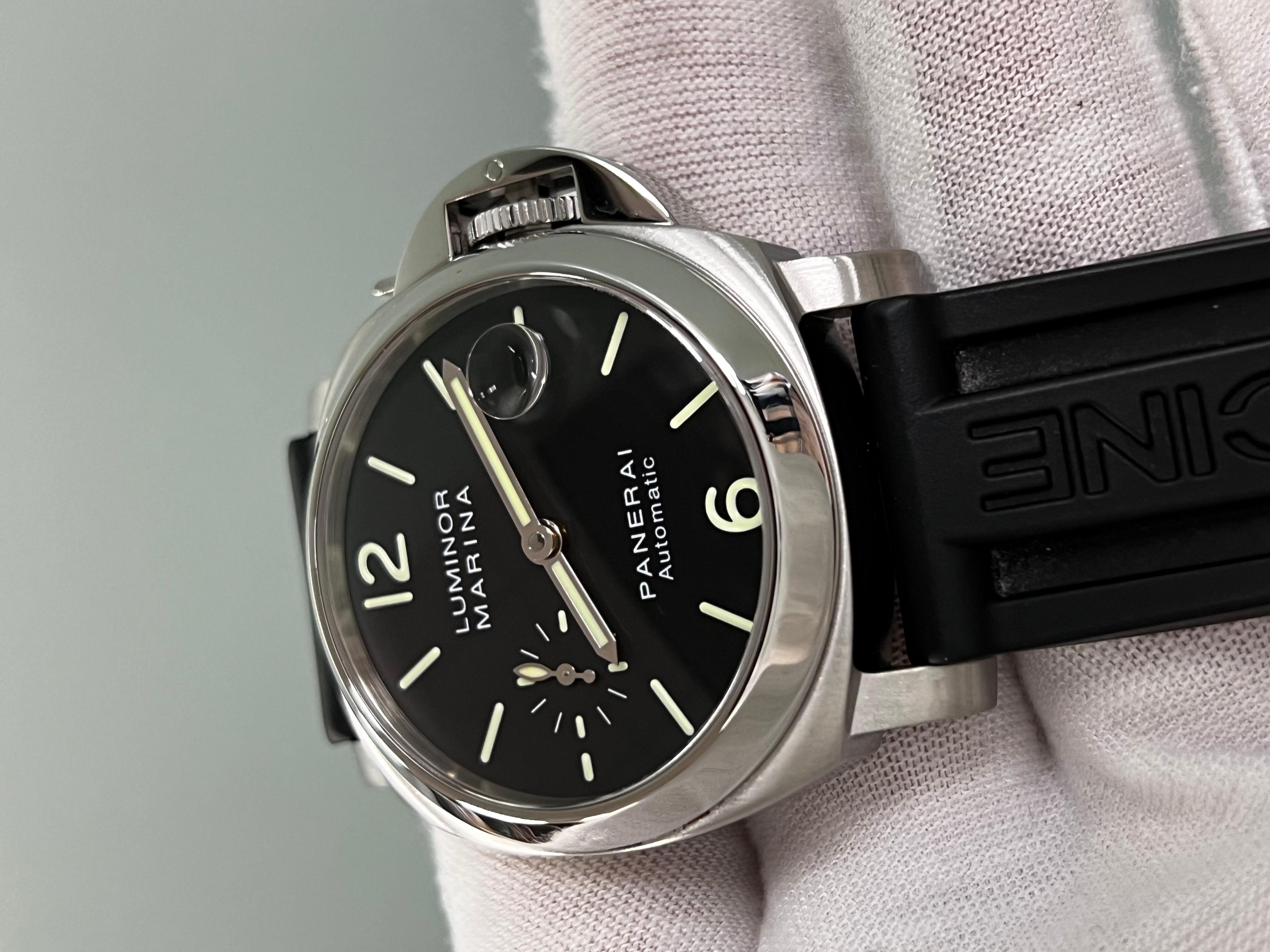 Panerai Luminor PAM00048 PAM 48 Stainless Steel Rubber Strap 40mm Box Paper 4