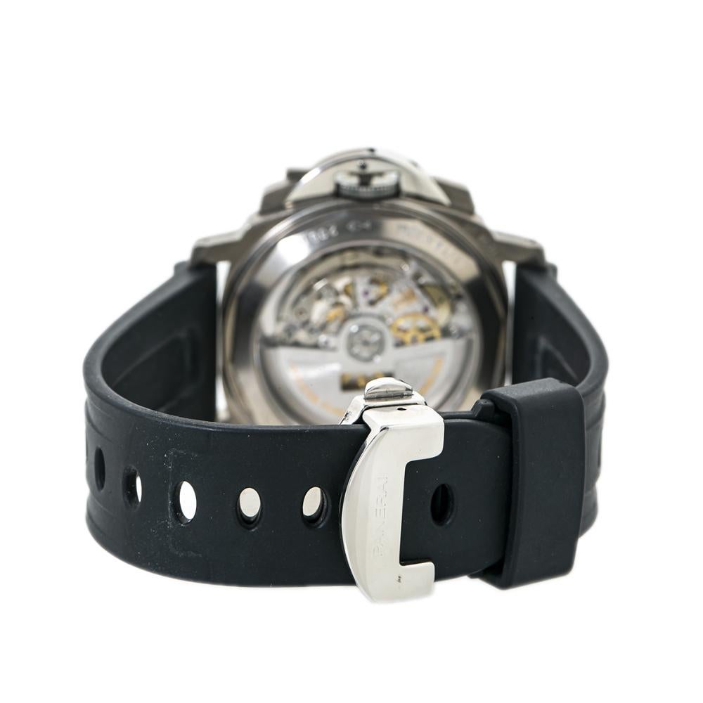 Contemporary Panerai Luminor PAM00052 Chronograph Zenith Movement Titanium Automatic Watch For Sale