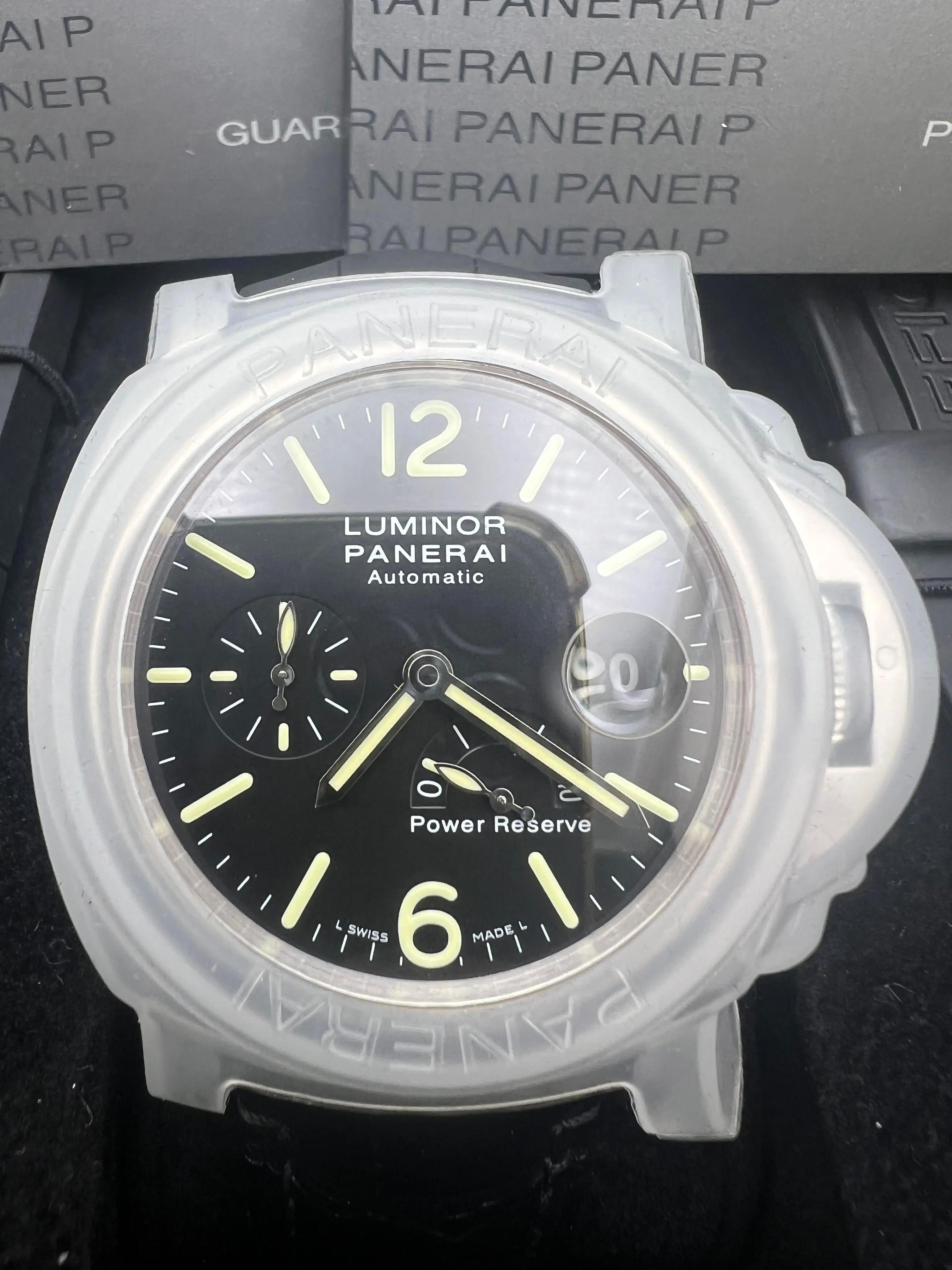 Panerai Luminor PAM00090 44mm Power Reserve 2 Bänder Full Set Box Papiere Herren im Angebot