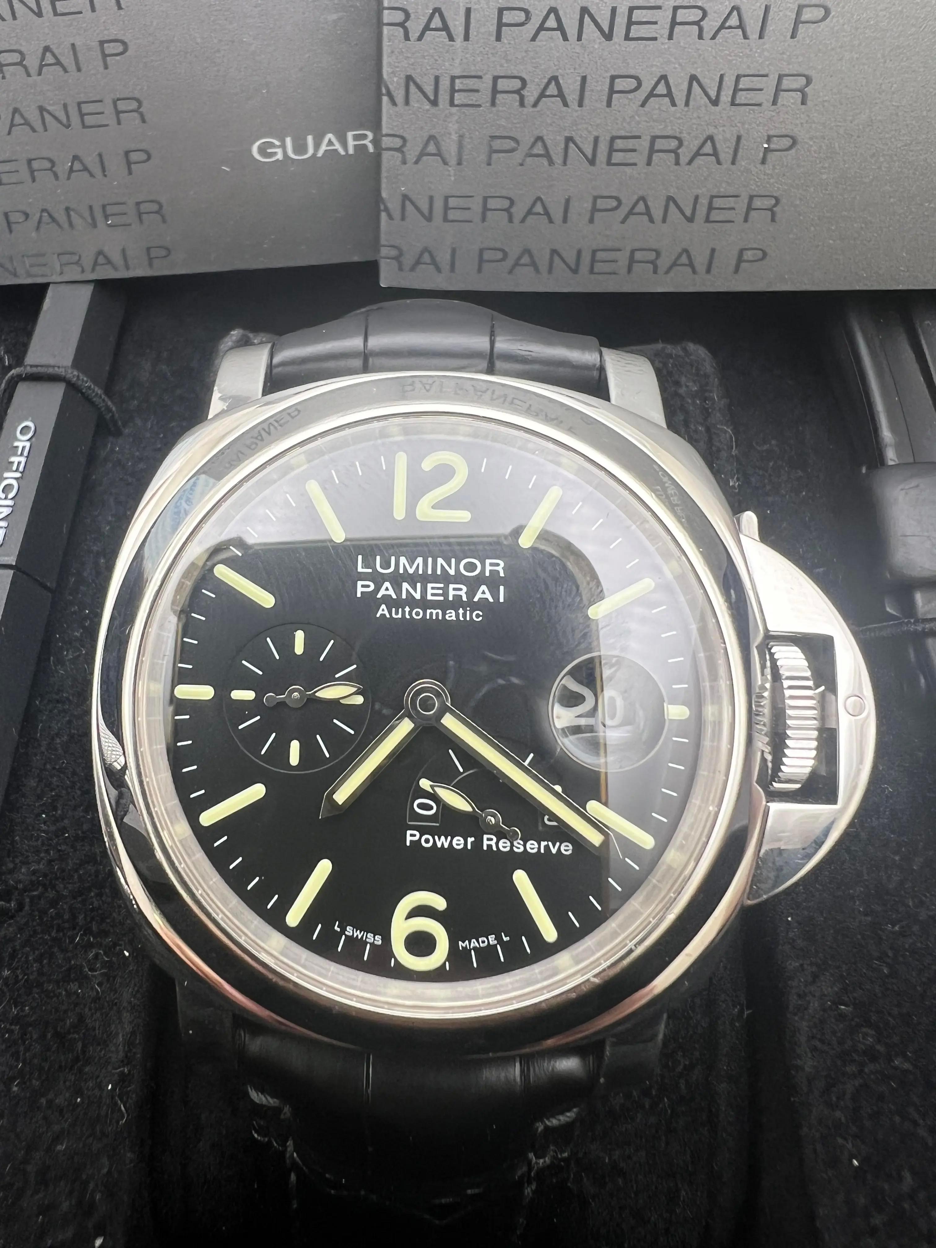 Panerai Luminor PAM00090 44mm Power Reserve 2 Bänder Full Set Box Papiere im Angebot 1