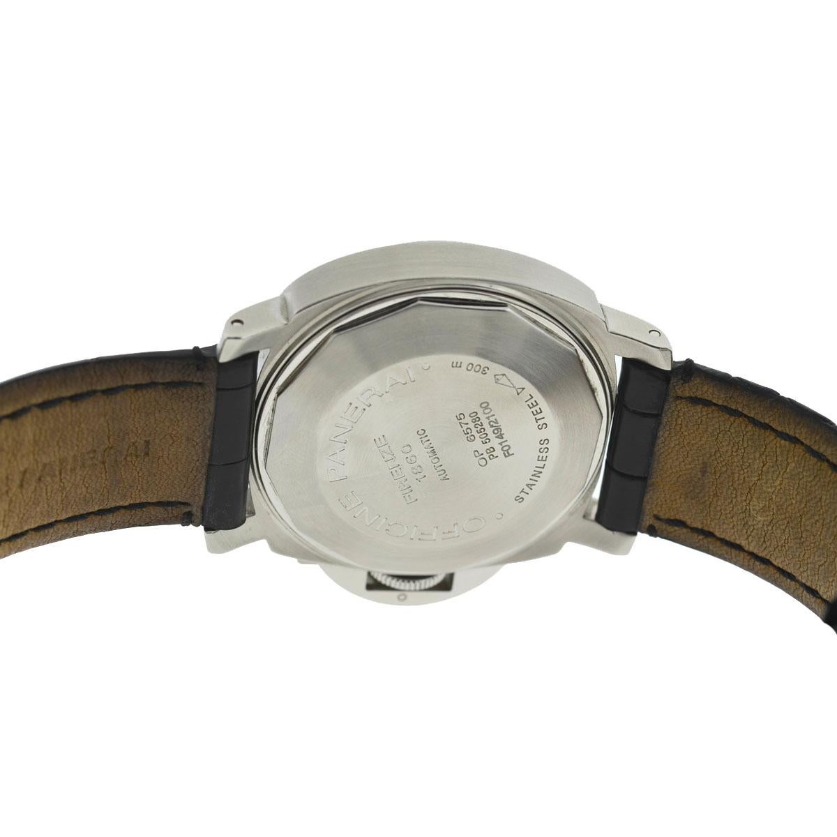 Panerai Luminor PAM00125 Power Reserve Leather Strap Watch In Good Condition In Boca Raton, FL