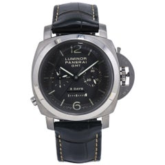 Panerai Luminor PAM00311 8 Days GMT Titanium Automatic Brown Dial Watch