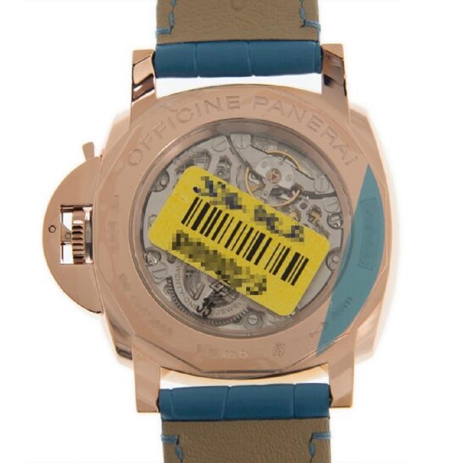 Contemporary Panerai Luminor PAM00677 New Grey Dial 18k Rose Gold Unisex Watch Box & Paper For Sale