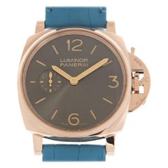 Panerai Luminor PAM00677 New Grey Dial 18k Rose Gold Unisex Watch Box & Paper