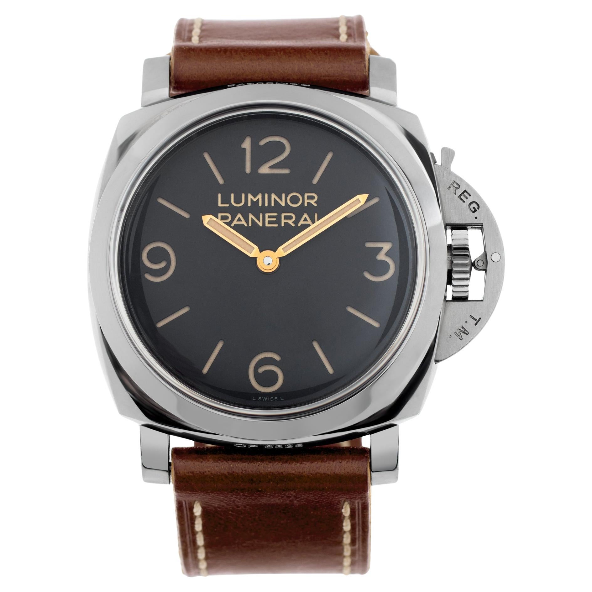 Panerai Luminor PAM0372 in Stainless Steel with a Black dial 46mm N/A watch For Sale